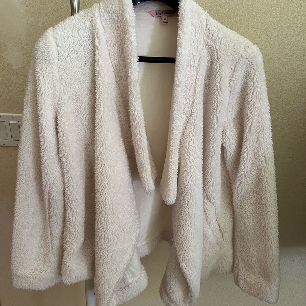 Juicy Couture Cream/White Fleece Jacket